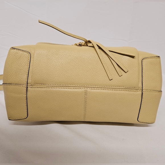 See By Chloe Joan Two Way Leather And Suede Crossbody Bag In Straw Beige Gold - Picture 14 of 17